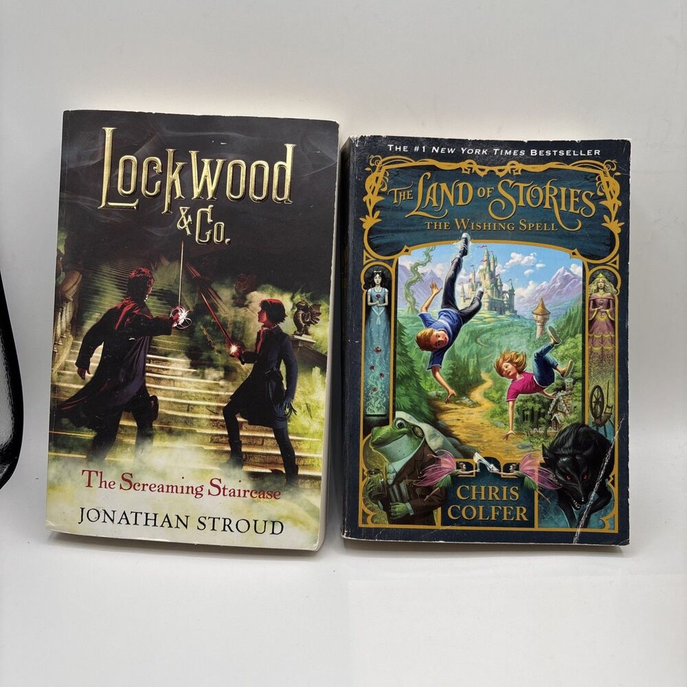 Lot of 2 Scholastic Books-The Land of Stories 2013 & Lockwood & Co 2014 Preown